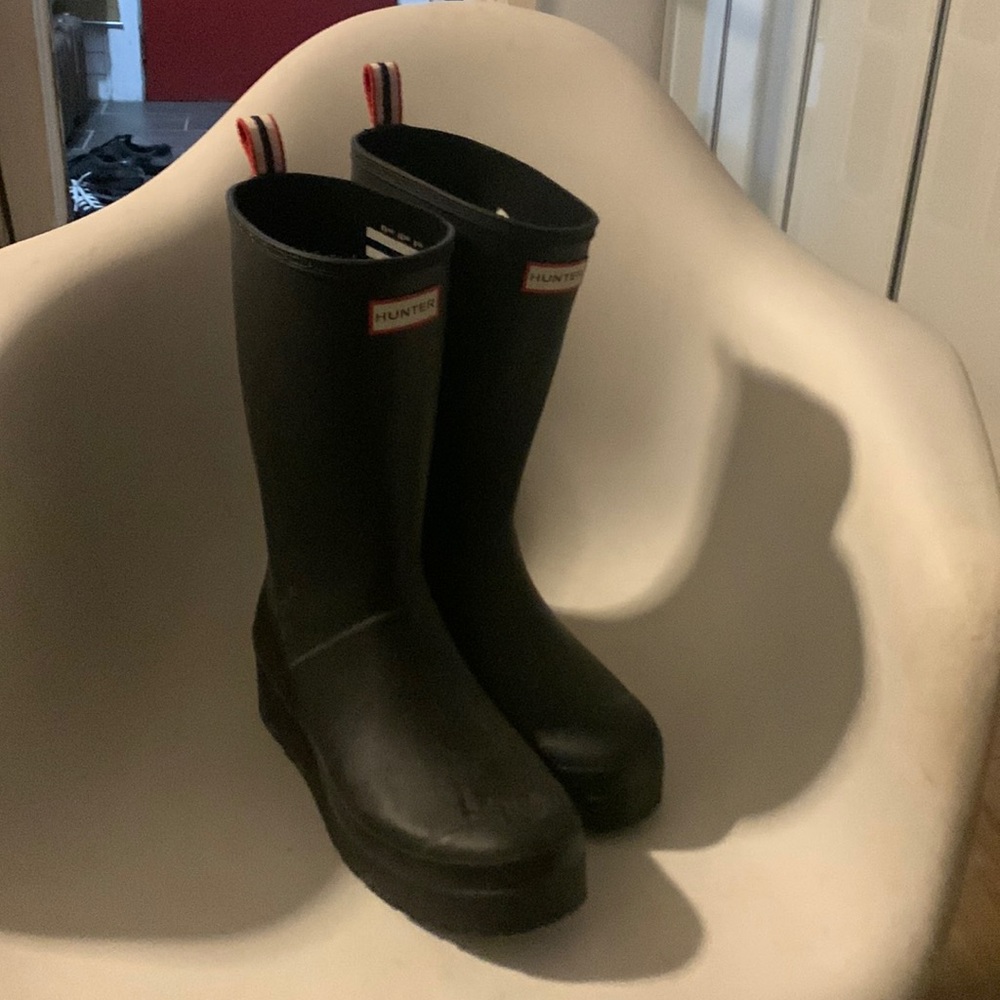 Black hunter rain boots